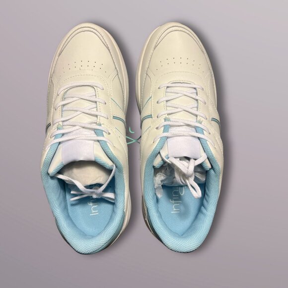 Infinity Everon Sneakers White/Sky Blue Womens Size 8 Breathable Odor-Reducing N - Picture 2 of 5